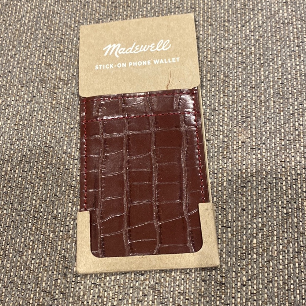 Madewell stick on phone wallet